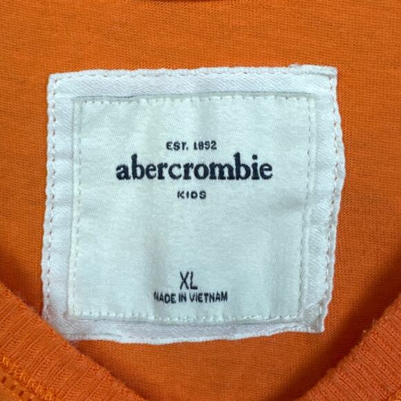 Y2K Vintage Style Abercrombie & Fitch Chelsea Tee Bright Orange Cap Sleeve - Picture 6 of 6